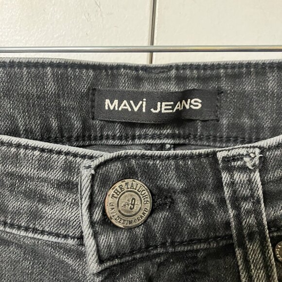 Mavi Marcus Slim Straight Jeans Mens 32 Black Distressed - Picture 3 of 11